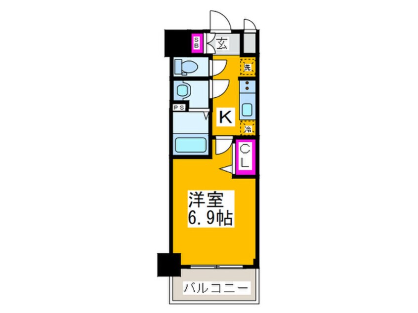 間取図 ｽﾜﾝｽﾞｼﾃｨ大阪城ｺｽﾀ(906)