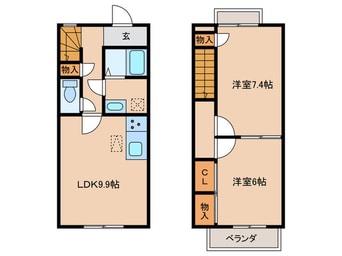 間取図 Bonheur　水郷B