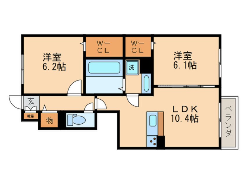 間取図 グランシャリオ二町Ｂ棟