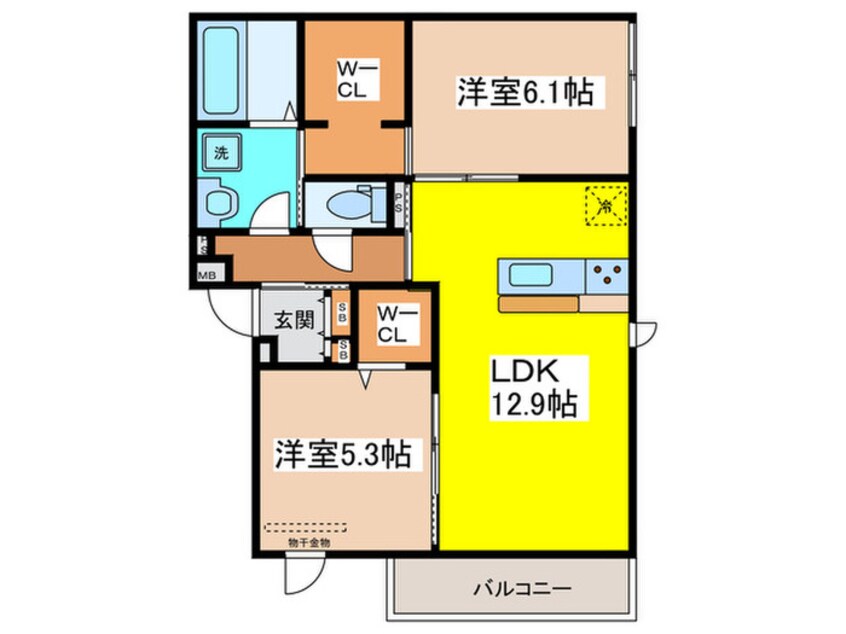 間取図 ソレイユ太子