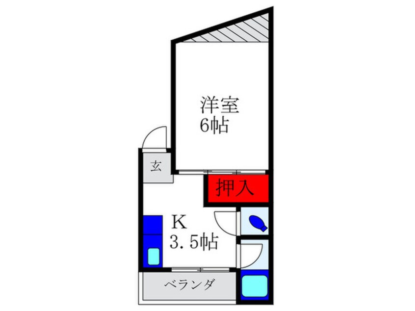 間取図 千里川マンション