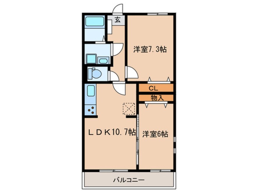 間取図 エテルノ貝塚Ａ