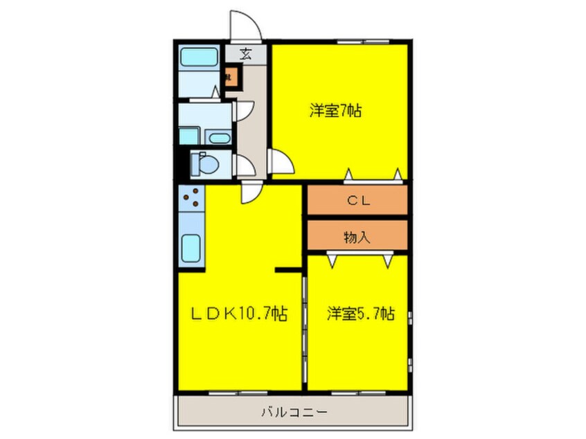 間取図 エテルノ貝塚Ａ