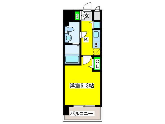 間取り図 プレサンス難波セレクト(808)