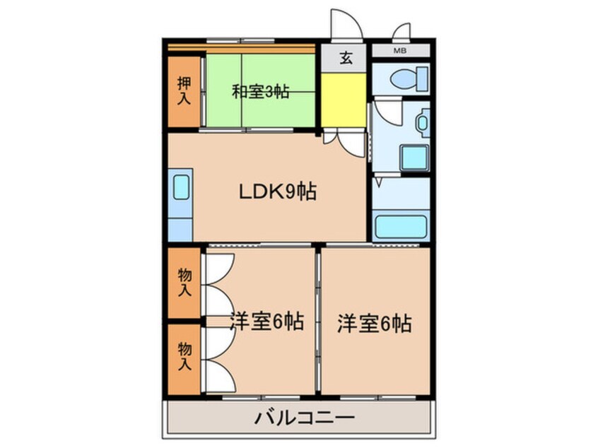 間取図 第２ユ－ロハイツ東豊中