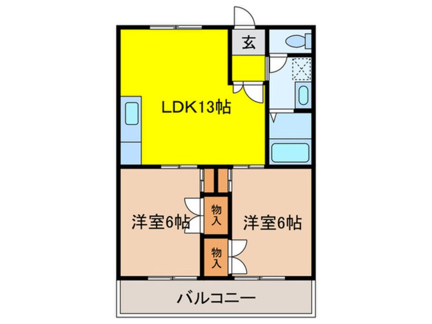 間取図 第２ユ－ロハイツ東豊中