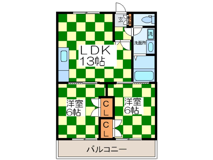 間取図 第２ユ－ロハイツ東豊中