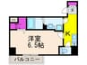 コートドール高槻 1Kの間取り