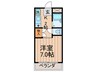 セブンヒルズ 1Kの間取り