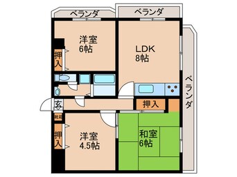 間取図 サンパレス21御影山手