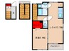 ボヌール 1LDKの間取り