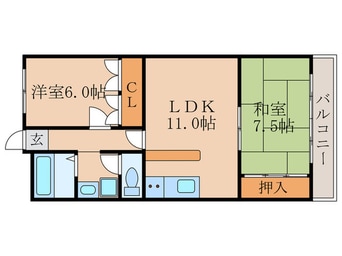 間取図 ラベンダ－９０