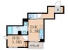 シャーメゾン住吉 1DKの間取り