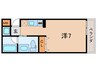 ジュリア須磨浦Ⅰ 1Rの間取り
