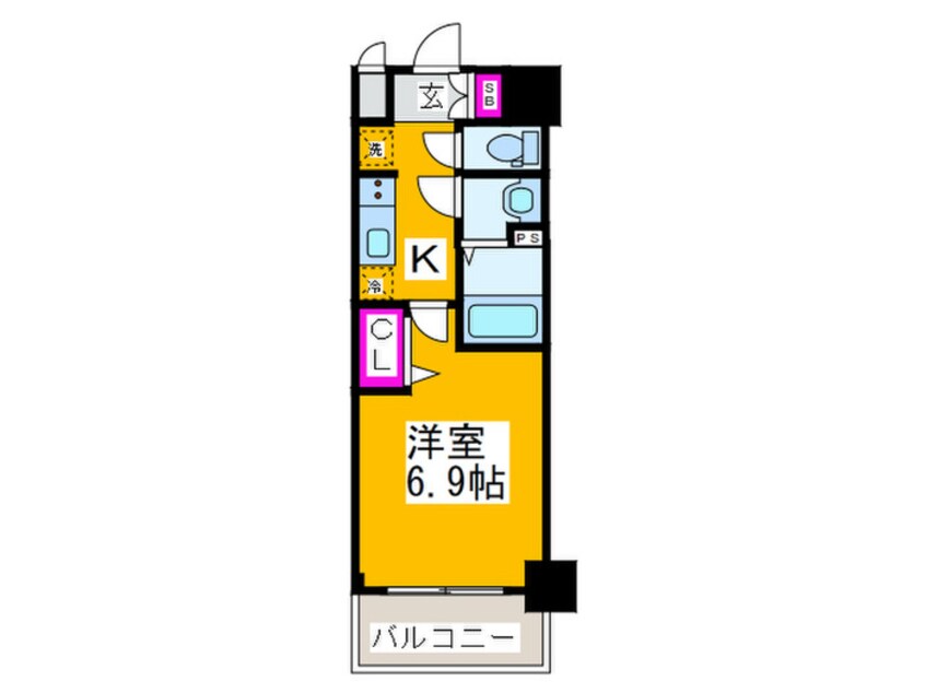 間取図 ｽﾜﾝｽﾞｼﾃｨ大阪城ｺｽﾀ(1003)