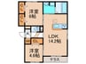 Esperanza万代東 2LDKの間取り