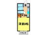 ドミ－ル小野原 1Kの間取り