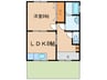 木幡南山9-82貸家 1LDKの間取り