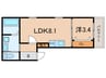 アリビア西明石 1LDKの間取り