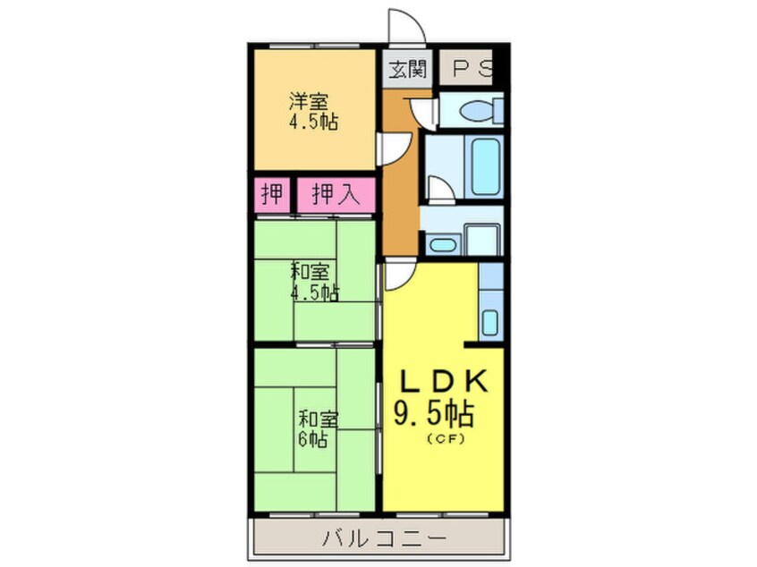 間取図 ゼフィ－ルサカ