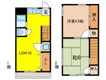 間取図 リバーサイドテラスハウス