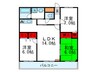 レシェンテ緑地 3LDKの間取り