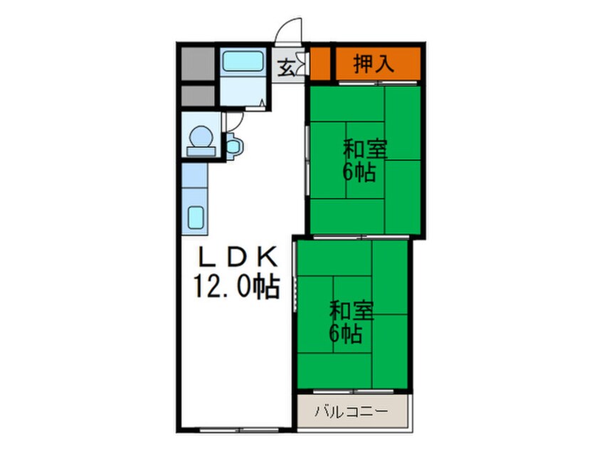 間取図 桃山台コ－ポラス(213)