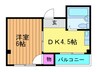 エムズ四條畷 1DKの間取り