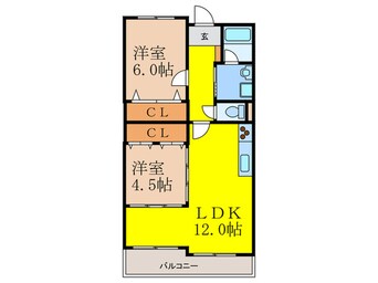 間取図 ラム－ル柴島