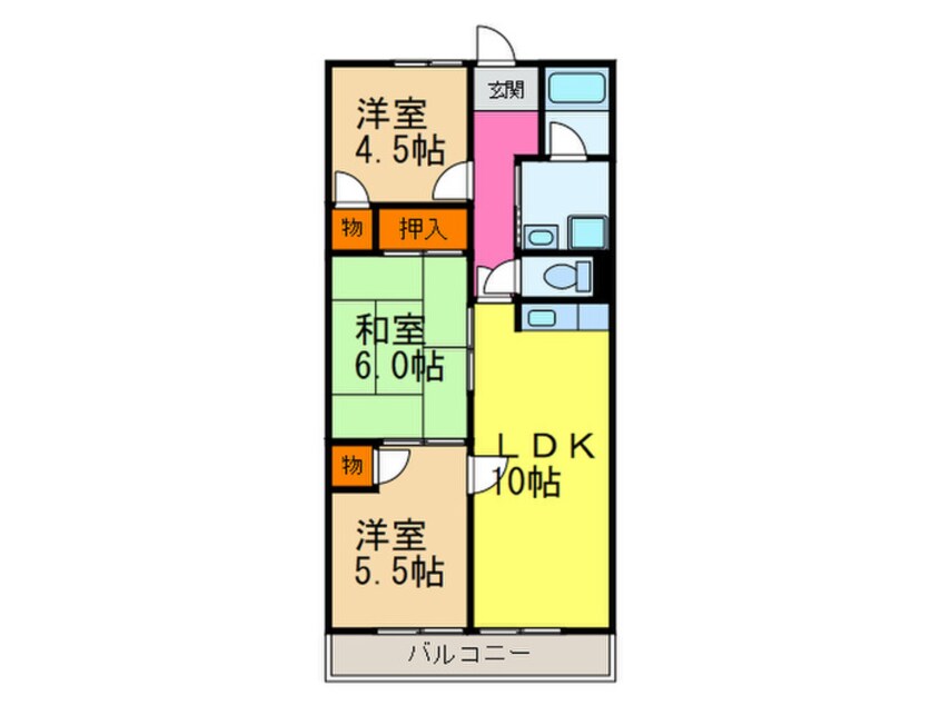 間取図 メルディアキューブ舞子