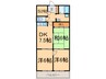 メルディアキューブ舞子 3DK+Sの間取り