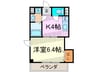 下新庄二番館 1Kの間取り