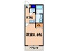 ヴァンガ－ド 1Kの間取り