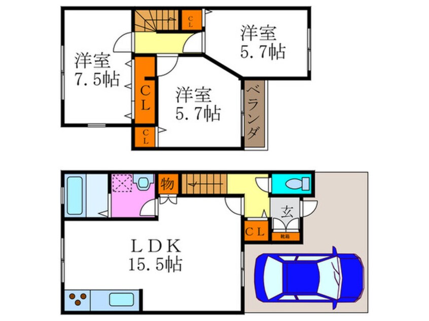 間取図 久我西出町貸家