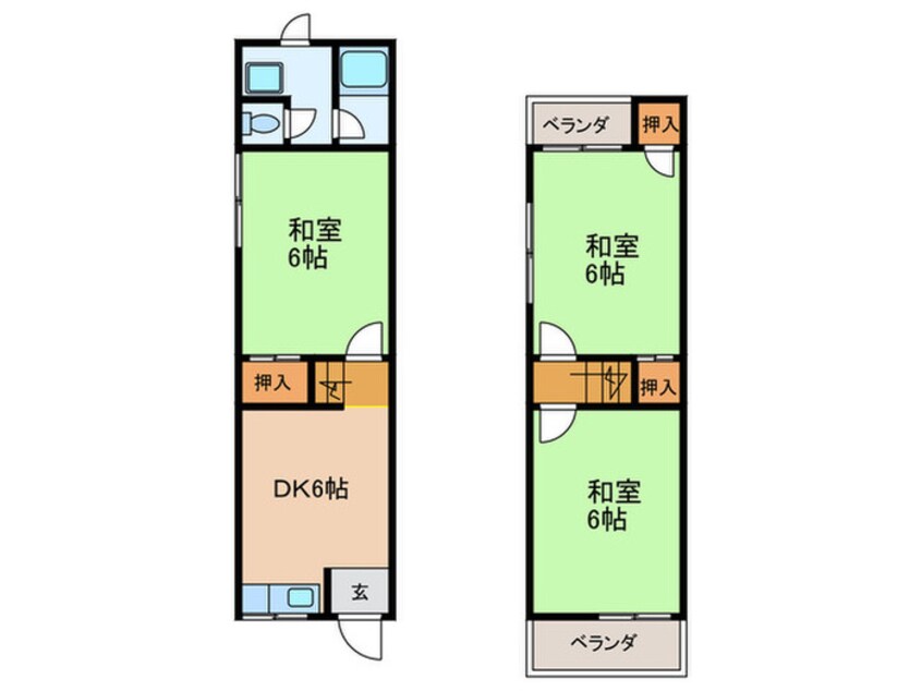 間取図 灰塚2丁目テラスハウス