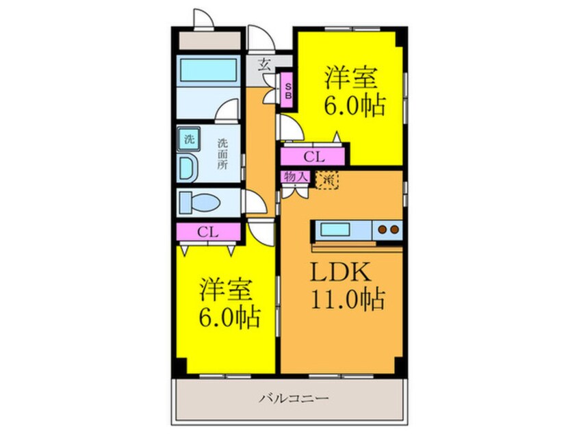 間取図 ピュアステ－ジＭＩＷＡ