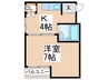 平野スクウェア 1Kの間取り