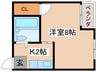 平野スクウェア 1Kの間取り