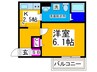 IDEL HOUSE 平野 1Kの間取り