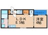 サンドリバーちぶね 1LDKの間取り