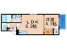 サンドリバーちぶね 1LDKの間取り