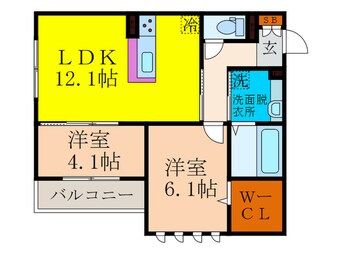 間取図 Ｄ－ｒｏｏｍ　Ｎｏｖａｌｉｓ