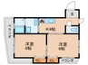 カ－サリッチ長谷川 2Kの間取り