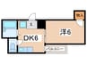 メゾン山崎 1DKの間取り