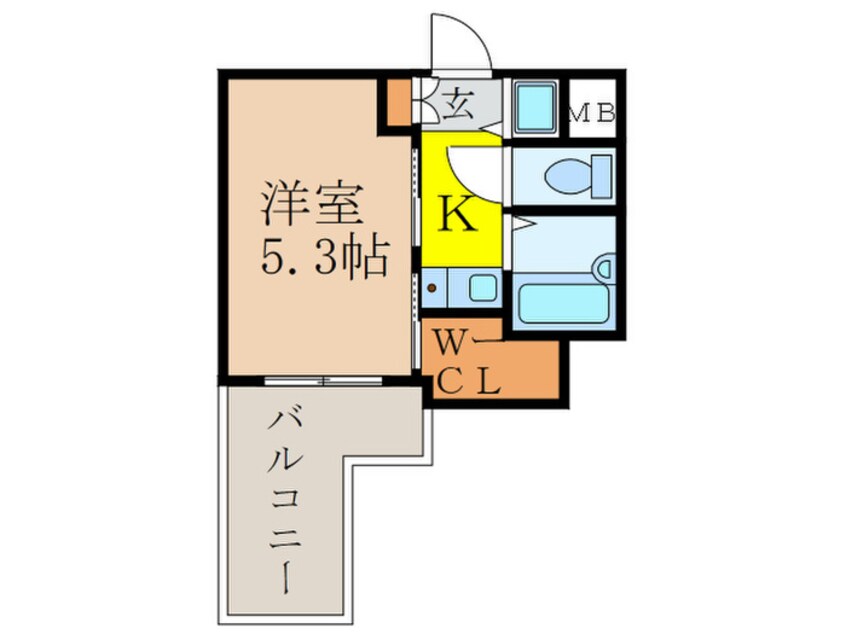 間取図 ｼﾃｨｰﾗｲﾌﾃﾞｨﾅｽﾃｨ新大阪