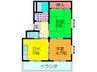 ラ－クサツキ 2DKの間取り