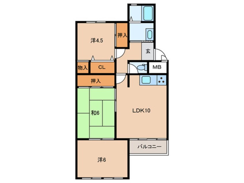 間取図 塩屋住宅５号棟(104)