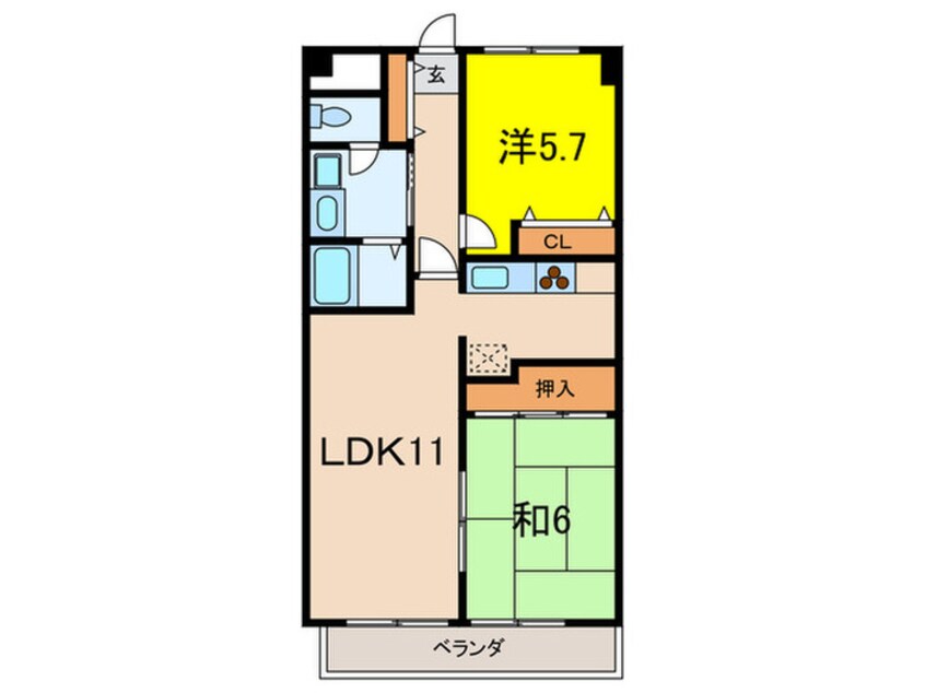 間取図 グレースコート直井