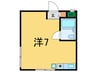 サンロイス芦屋五号館(102) 1Rの間取り