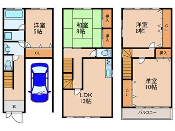 間取図 田中２丁目貸家